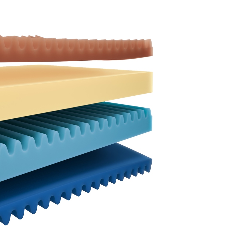 materasso matrimoniale in memory foam a 4 strati active 