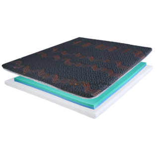 Topper singolo in Memory foam e Memory Gel Doppia Stagione | 5 cm - sfoderabile