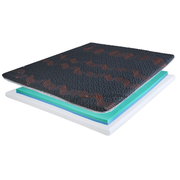 topper singolo in memory foam e memory gel doppia stagione | 5 cm - sfoderabile