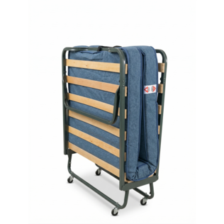 Brandina Pieghevole Professionale 80x200 con 15 Doghe e Materasso H20 cm inverno/estate