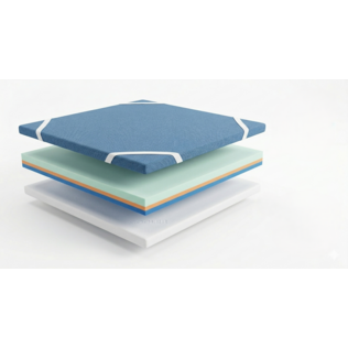 Topper Piazza e Mezza in Memory foam e Memory Gel Doppia Stagione | 5 cm - sfoderabile